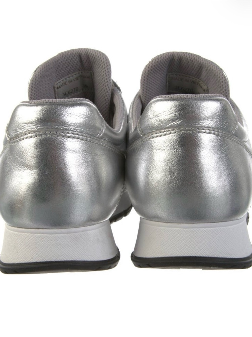 Prada Metallic Silver Women's Sneakers